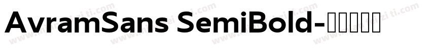 AvramSans SemiBold字体转换